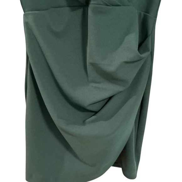 Zara Green Pencil Sheath Dress Size Medium 3/4 Sleeve Size 8 Bodycon - Picture 10 of 13